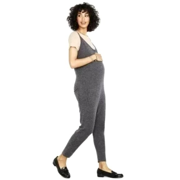 Hatch Jumpsuit Women Small Gray Merino Wool The Knit Onesie Maternity Mom Luxury - Picture 1 of 12
